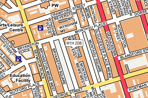 W1H 2DB map - OS OpenMap – Local (Ordnance Survey)