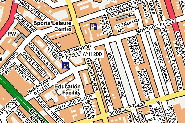 W1H 2DD map - OS OpenMap – Local (Ordnance Survey)