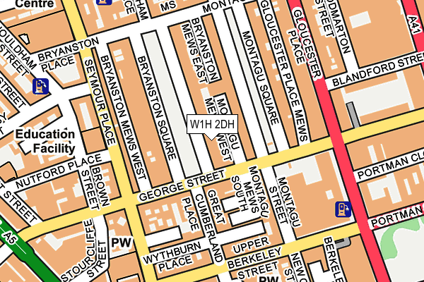 W1H 2DH map - OS OpenMap – Local (Ordnance Survey)