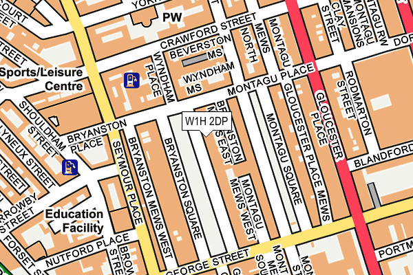 W1H 2DP map - OS OpenMap – Local (Ordnance Survey)