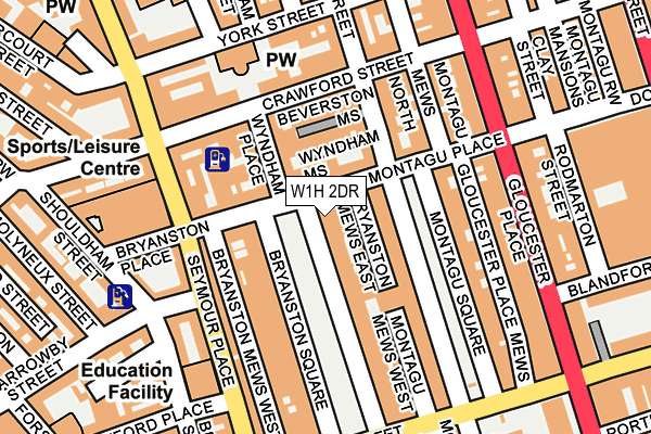 W1H 2DR map - OS OpenMap – Local (Ordnance Survey)