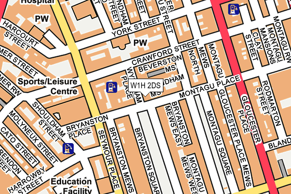 W1H 2DS map - OS OpenMap – Local (Ordnance Survey)