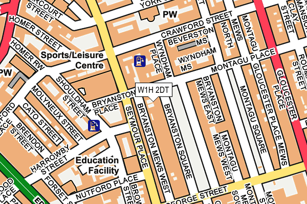 W1H 2DT map - OS OpenMap – Local (Ordnance Survey)