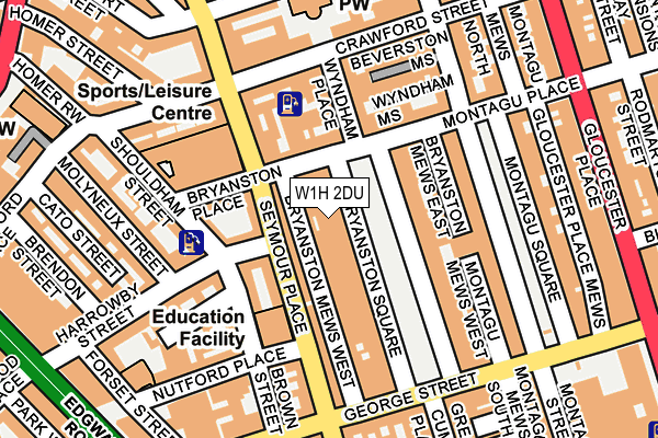 W1H 2DU map - OS OpenMap – Local (Ordnance Survey)