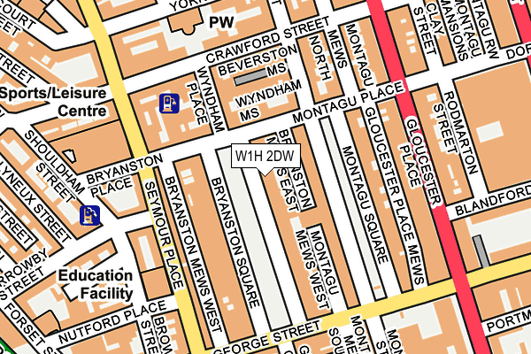 W1H 2DW map - OS OpenMap – Local (Ordnance Survey)