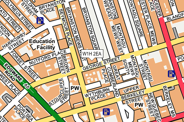 W1H 2EA map - OS OpenMap – Local (Ordnance Survey)