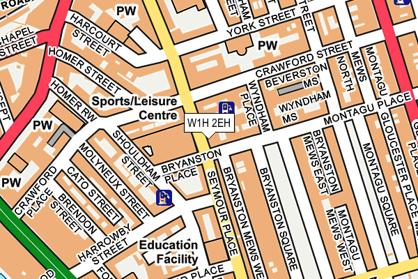 W1H 2EH map - OS OpenMap – Local (Ordnance Survey)