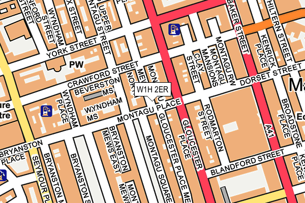 W1H 2ER map - OS OpenMap – Local (Ordnance Survey)