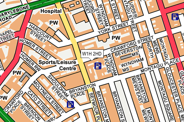 W1H 2HD map - OS OpenMap – Local (Ordnance Survey)