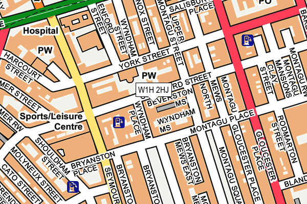 W1H 2HJ map - OS OpenMap – Local (Ordnance Survey)