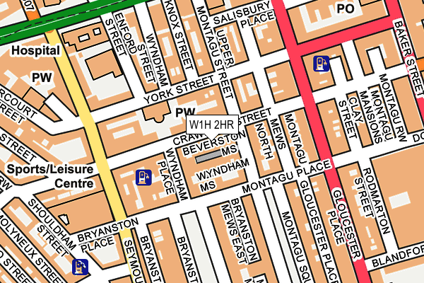 W1H 2HR map - OS OpenMap – Local (Ordnance Survey)