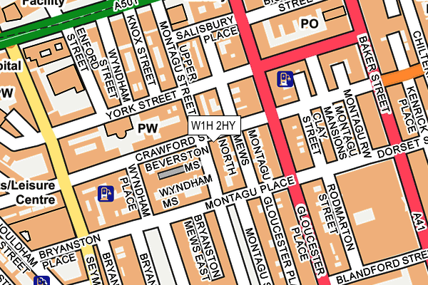 W1H 2HY map - OS OpenMap – Local (Ordnance Survey)