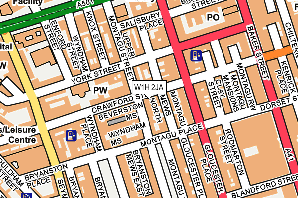 W1H 2JA map - OS OpenMap – Local (Ordnance Survey)