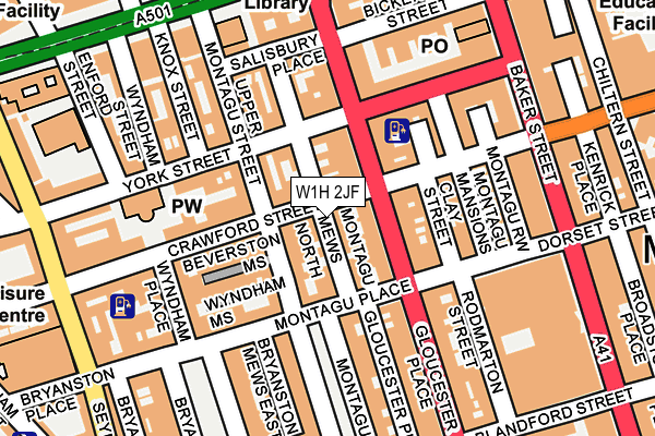 W1H 2JF map - OS OpenMap – Local (Ordnance Survey)