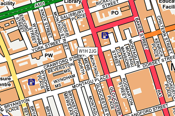 W1H 2JG map - OS OpenMap – Local (Ordnance Survey)