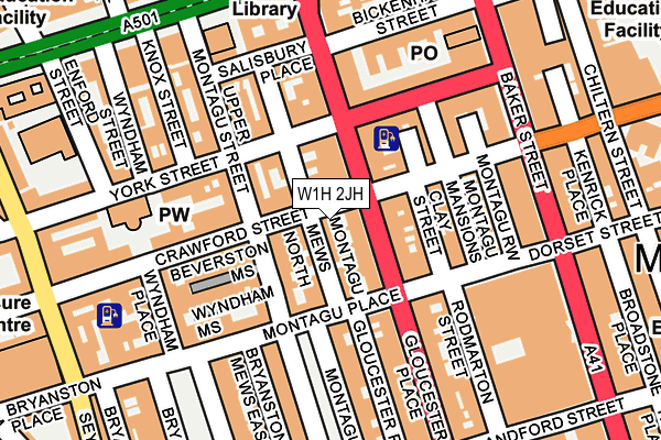 W1H 2JH map - OS OpenMap – Local (Ordnance Survey)