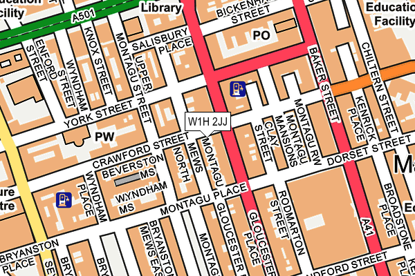 W1H 2JJ map - OS OpenMap – Local (Ordnance Survey)