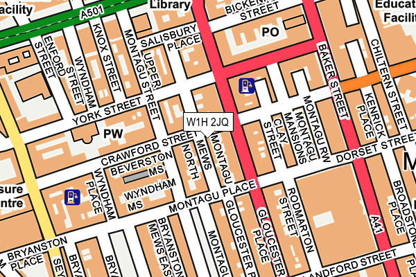 W1H 2JQ map - OS OpenMap – Local (Ordnance Survey)