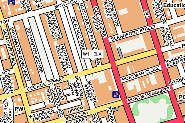 W1H 2LA map - OS OpenMap – Local (Ordnance Survey)