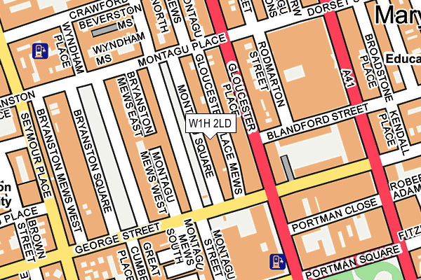 W1H 2LD map - OS OpenMap – Local (Ordnance Survey)