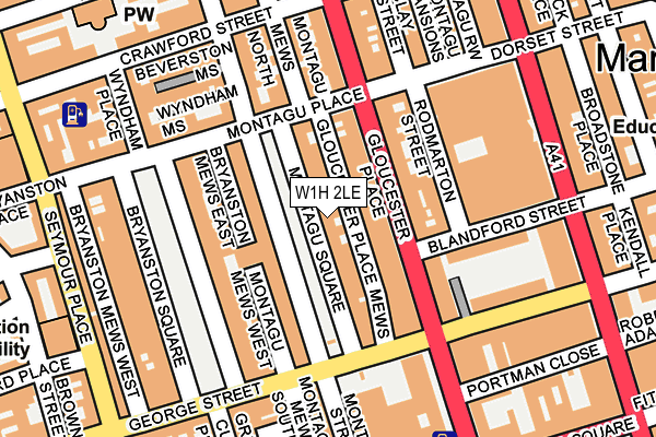 W1H 2LE map - OS OpenMap – Local (Ordnance Survey)