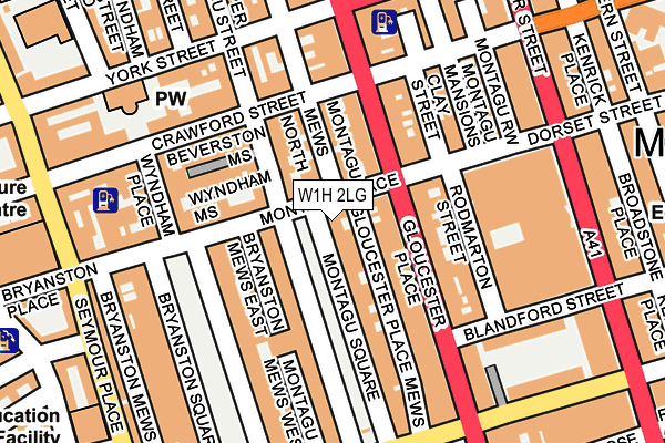 W1H 2LG map - OS OpenMap – Local (Ordnance Survey)