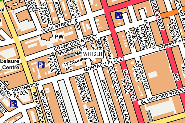 W1H 2LH map - OS OpenMap – Local (Ordnance Survey)