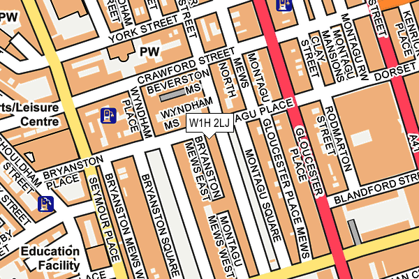 W1H 2LJ map - OS OpenMap – Local (Ordnance Survey)