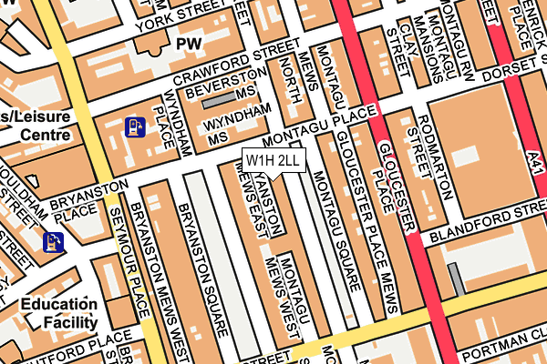 W1H 2LL map - OS OpenMap – Local (Ordnance Survey)