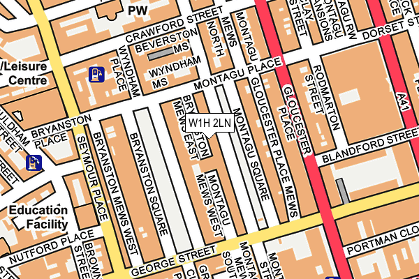 W1H 2LN map - OS OpenMap – Local (Ordnance Survey)