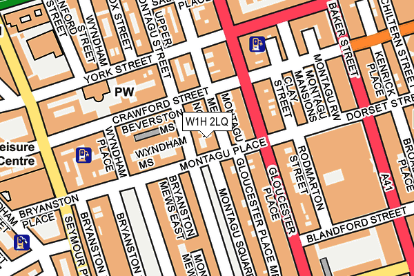 W1H 2LQ map - OS OpenMap – Local (Ordnance Survey)