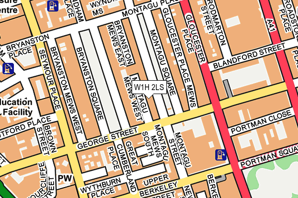 W1H 2LS map - OS OpenMap – Local (Ordnance Survey)