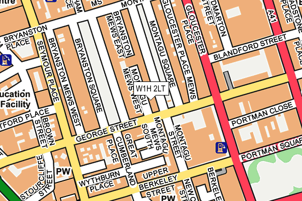 W1H 2LT map - OS OpenMap – Local (Ordnance Survey)