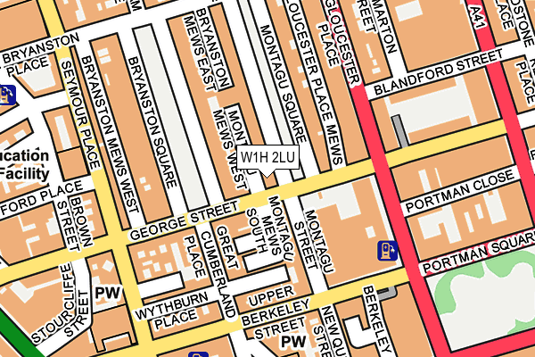 W1H 2LU map - OS OpenMap – Local (Ordnance Survey)