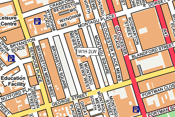 W1H 2LW map - OS OpenMap – Local (Ordnance Survey)