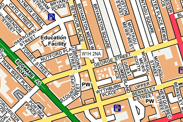 W1H 2NA map - OS OpenMap – Local (Ordnance Survey)