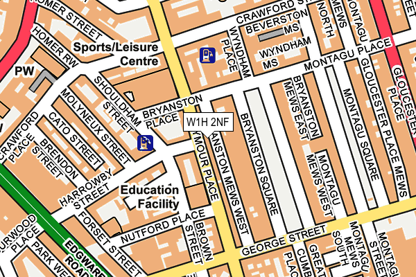 W1H 2NF map - OS OpenMap – Local (Ordnance Survey)