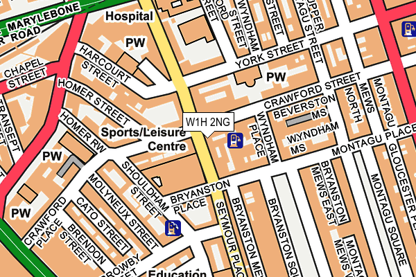 W1H 2NG map - OS OpenMap – Local (Ordnance Survey)