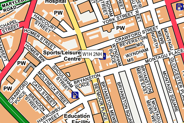 W1H 2NH map - OS OpenMap – Local (Ordnance Survey)