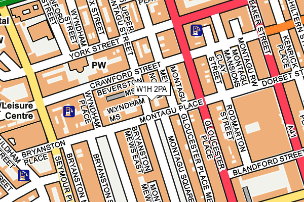 W1H 2PA map - OS OpenMap – Local (Ordnance Survey)