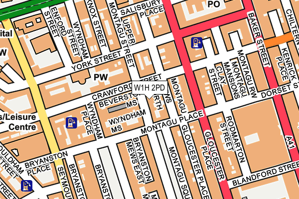 W1H 2PD map - OS OpenMap – Local (Ordnance Survey)