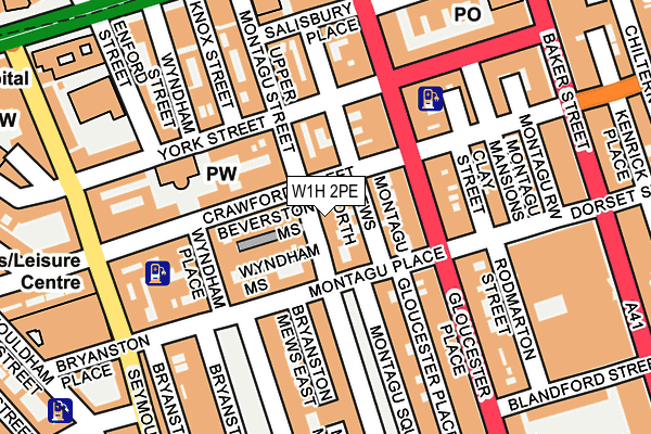 W1H 2PE map - OS OpenMap – Local (Ordnance Survey)