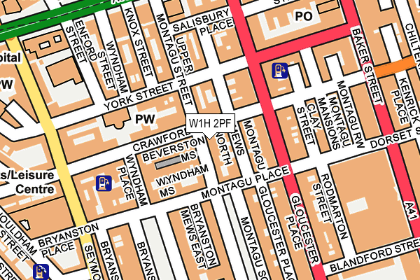 W1H 2PF map - OS OpenMap – Local (Ordnance Survey)