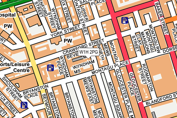 W1H 2PG map - OS OpenMap – Local (Ordnance Survey)