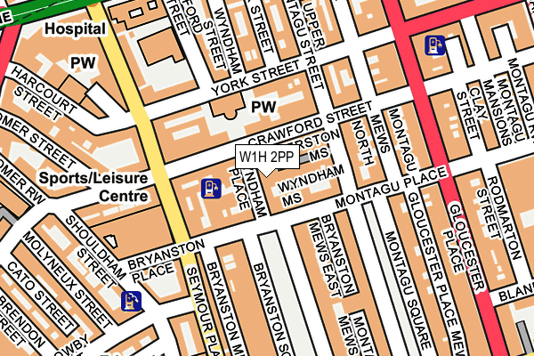 W1H 2PP map - OS OpenMap – Local (Ordnance Survey)