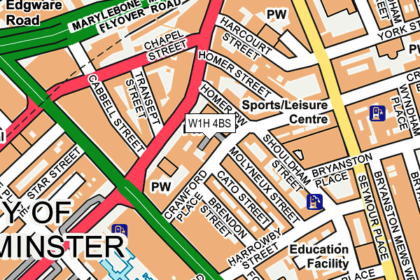 W1H 4BS map - OS OpenMap – Local (Ordnance Survey)