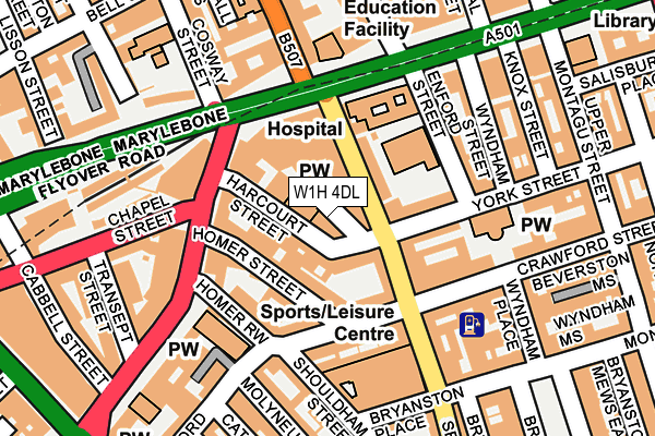 W1H 4DL map - OS OpenMap – Local (Ordnance Survey)