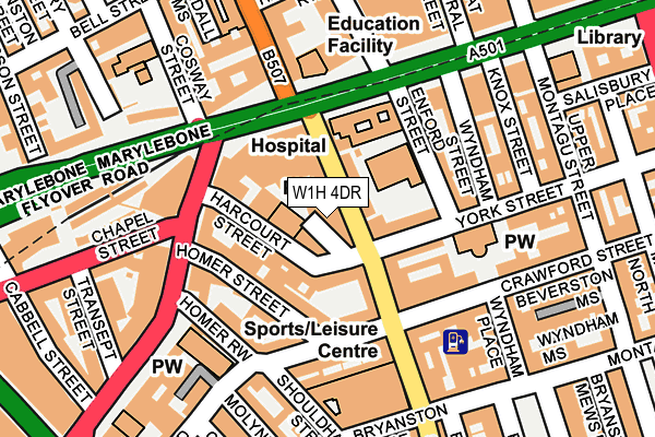 W1H 4DR map - OS OpenMap – Local (Ordnance Survey)