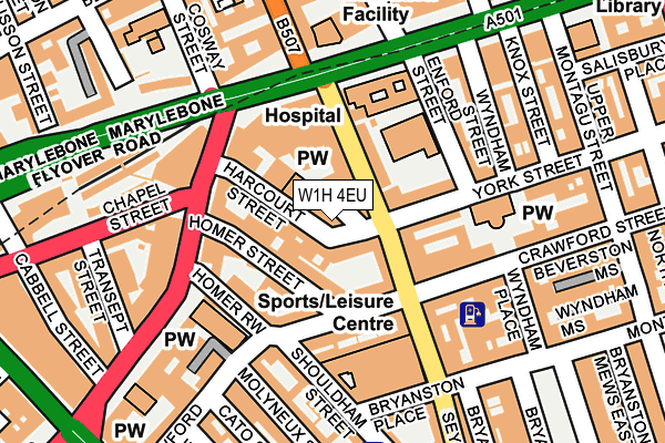 W1H 4EU map - OS OpenMap – Local (Ordnance Survey)