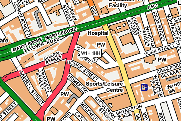 W1H 4HH map - OS OpenMap – Local (Ordnance Survey)